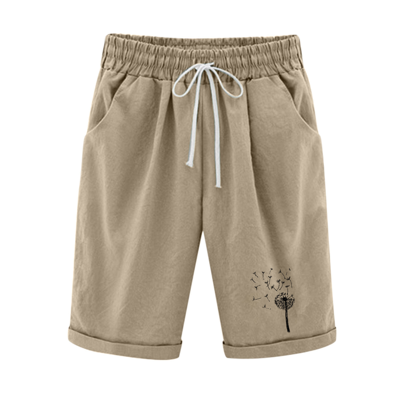 CKpwisy Bermuda Shorts for Women Knee Length Shorts Loose Yoga Lounge Athletic Running Work Out Athletic with Pocket Elastic Waist Wide Leg Long Shorts